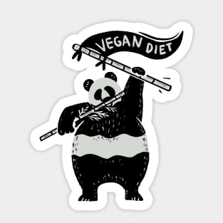 Panda Vegan Diet Sticker